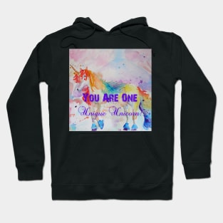 Unicorn Watercolor Painting Unique Quote Rainbow Hoodie